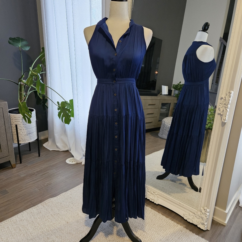 BANANA REPUBLIC blue maxi dress